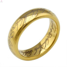 Custom designs lord engraved boys men wedding 24k carat real solid gold ring